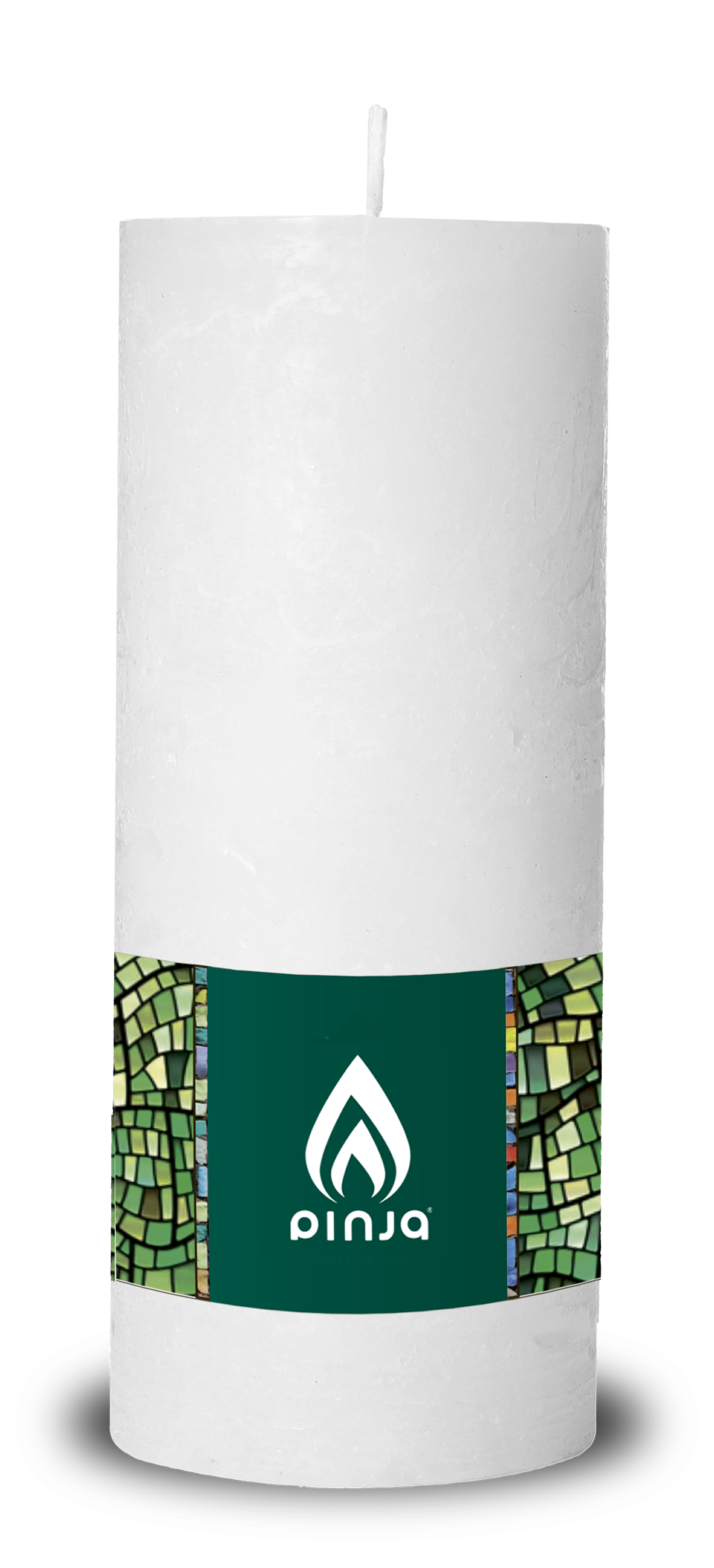 White Rapeseed Wax Pillar Candle, Unscented & Vegan, 50x100 mm